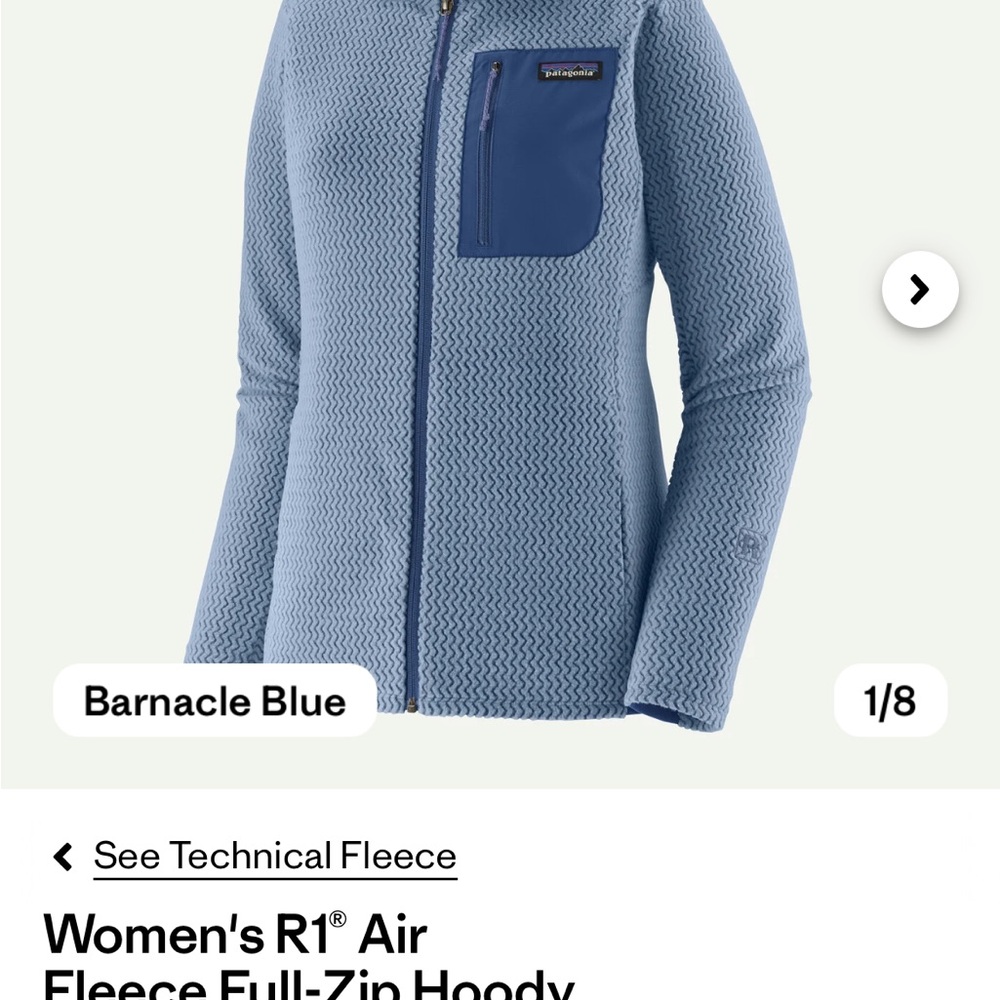 Patagonia Women's R1 Air full zip hoodie